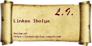 Linkes Ibolya névjegykártya